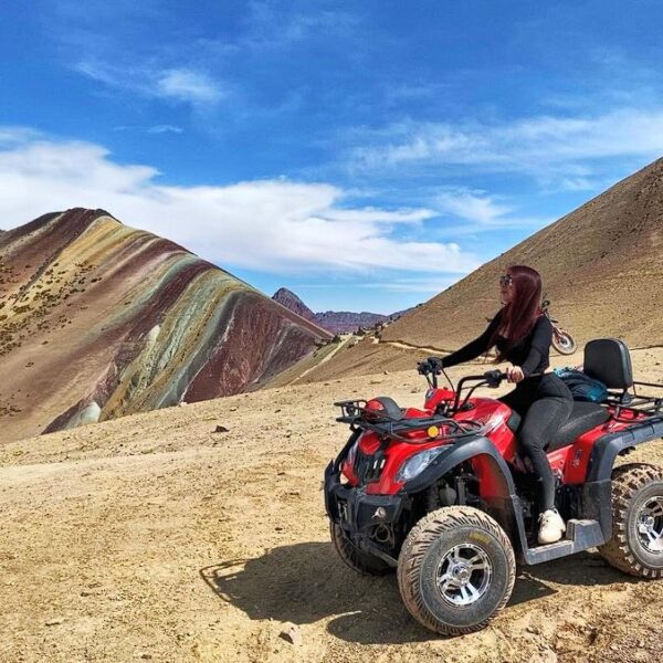 mountain of 7 colors vinicunca on ATVs